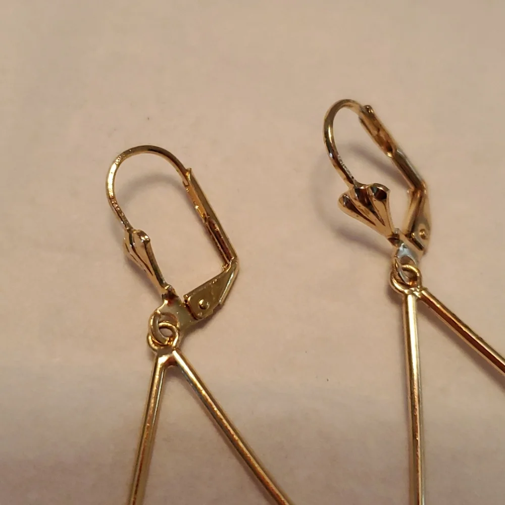 Gold Teardrop Chain Fringe Earrings | Statement Dangle | 3